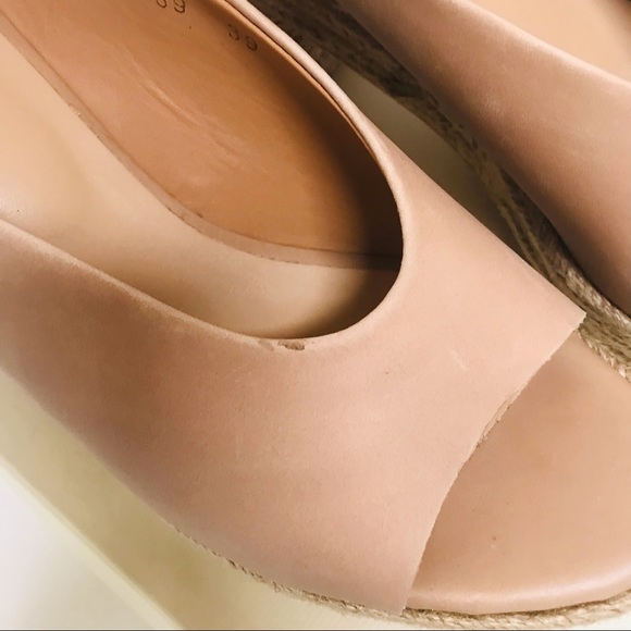 ALL BLACK Chunky Sling Heel Nude Padrille size 39 - Picture 14 of 16